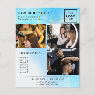 Minimalistischer Marketing-Foto-Flyer für Salon Flyer
