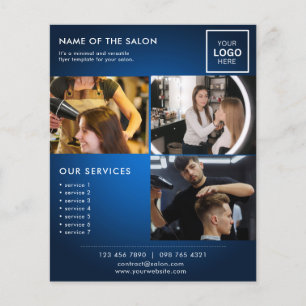 Minimalistischer Marketing-Foto-Flyer für Salon Flyer