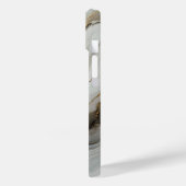 Minimalistischer Marmor - Elegantes und zeitloses Case-Mate iPhone Hülle (Rückseite / Links)