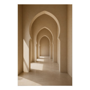Minimalistischer marokkanischer Architekturposter- Poster