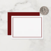 Minimalistischer Maroon Mitteilungskarte (Vorderseite/Rückseite Beispiel)