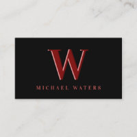 Minimalistischer Maroon Monogram Logo Embossed Eff
