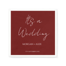 Minimalistischer Maroon Wedding Cocktail