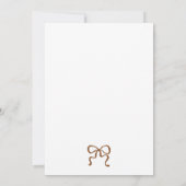 Minimalistischer Martini Chic Brauner Geburtstag  Einladung (Rückseite)