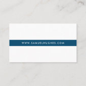 MINIMALISTISCHER, maskuliner, dunkelblauer Marines Visitenkarte (Rückseite)