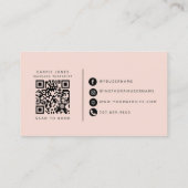 Minimalistischer Massage-Therapeut QR-Code Visitenkarte (Rückseite)