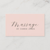 Minimalistischer Massage-Therapeut QR-Code Visitenkarte (Vorderseite)