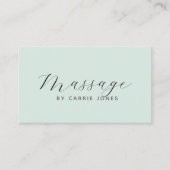 Minimalistischer Massagetherapeut QR-Code Visitenkarte (Vorderseite)
