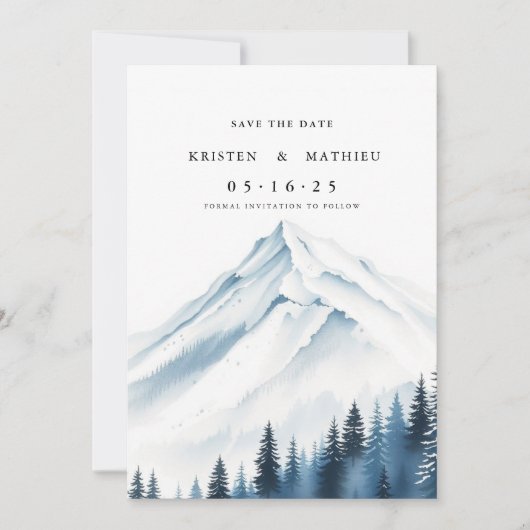 Minimalistischer Maßstab Save The Date (Vorderseite)