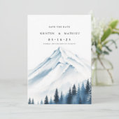 Minimalistischer Maßstab Save The Date (Stehend Vorderseite)