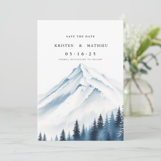 Minimalistischer Maßstab Save The Date (Stehend Vorderseite)