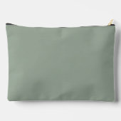 Minimalistischer Matcha-Grün-Monogramm Zubehörtasche (Rückseite)
