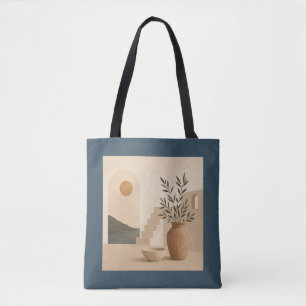 Minimalistischer mediterraner Tote Bag Tasche