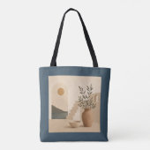 Minimalistischer mediterraner Tote Bag Tasche (Rückseite)