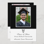 Minimalistischer Medizinstudium Modernes Schwarz-w Ankündigung (Vorne/Hinten)