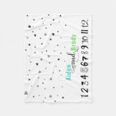 Minimalistischer Meilenstein für einfache Zwilling Fleecedecke (Vorderseite)