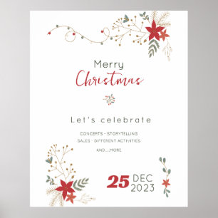 Minimalistischer Merry Christmas Sale, Frohe Feier Poster