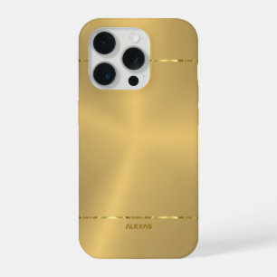 Minimalistischer metallischer goldener Hintergrund iPhone 15 Pro Hülle