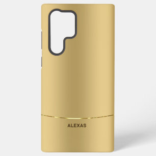 Minimalistischer metallischer goldener Hintergrund Samsung Galaxy Hülle