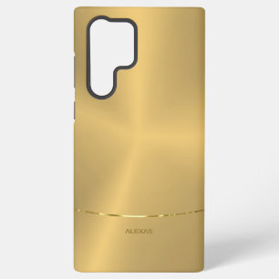 Minimalistischer metallischer goldener Hintergrund Samsung Galaxy Hülle