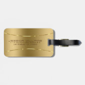 Minimalistischer metallischer Hintergrund Gepäckanhänger (Rückseite horizontal)