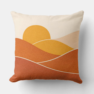 Minimalistischer Mid-Century-Modern-Abstrakter Wüs Kissen
