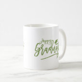 Minimalistischer Milestone Stilvoller Happy Abschl Kaffeetasse (VorderseiteRechts)