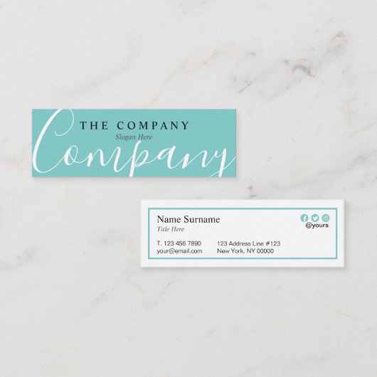 Minimalistischer Mini Visitenkarte (Vorne/Hinten)