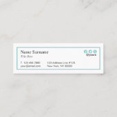 Minimalistischer Mini Visitenkarte (Rückseite)