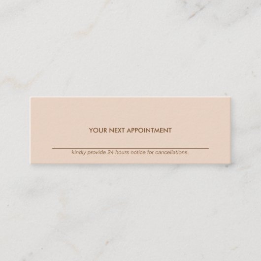 Minimalistischer Mini Visitenkarte (Vorderseite)