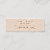 Minimalistischer Mini Visitenkarte (Rückseite)