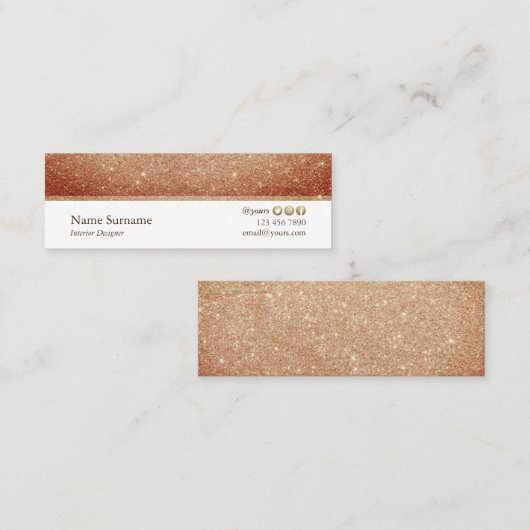 Minimalistischer Mini Visitenkarte (Vorne/Hinten)