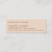 Minimalistischer Mini Visitenkarte (Rückseite)