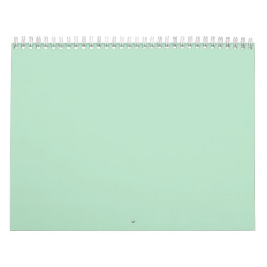 Minimalistischer Minze Grüne Mauer Kalender (Titelbild)
