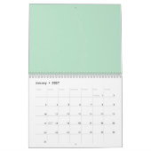 Minimalistischer Minze Grüne Mauer Kalender (Jan 2027)