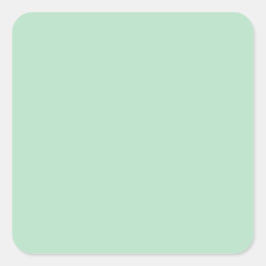 Minimalistischer Minzgrüner Aufkleber (Vorderseite)