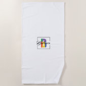 Minimalistischer mit Monogramm Anfangsbuchstabe B Strandtuch (Vorderseite)