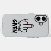 Minimalistischer Mittelfinger-Design - Fett-Anweis Case-Mate iPhone Hülle (Rückseite (Horizontal))
