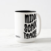 Minimalistischer Mittelschullehrer Zweifarbige Tasse (VorderseiteRechts)