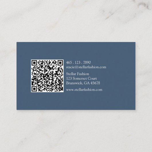 Minimalistischer Mode-Designer Beruflich Visitenkarte (Rückseite)