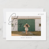 Minimalistischer moderner Abschluss für Skript 4 F Einladung (Vorderseite)