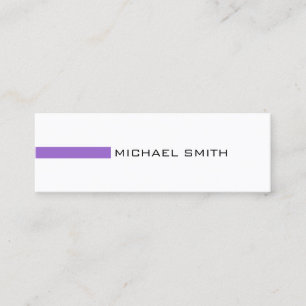 Minimalistischer moderner Amethyst Beruflich Mini Visitenkarte