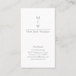 Minimalistischer moderner Architekt Visitenkarte