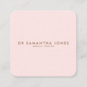 Minimalistischer moderner Arzt Beruflich rosa Begleitkarte (Vorderseite)