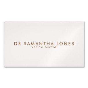 Minimalistischer moderner Arzt Beruflich rosa Magnetische Visitenkarte