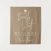 Minimalistischer, moderner Bärenspül Wandteppich (Vorderseite)