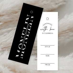 Minimalistischer moderner Bekleidungspreis Schwarz