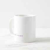 Minimalistischer moderner benutzerdefinierter Name Kaffeetasse (Vorderseite Links)