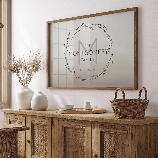 Minimalistischer moderner benutzerdefinierter Name Poster