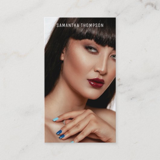 Minimalistischer moderner Beruflicher QR-Code Visitenkarte (Vorderseite)